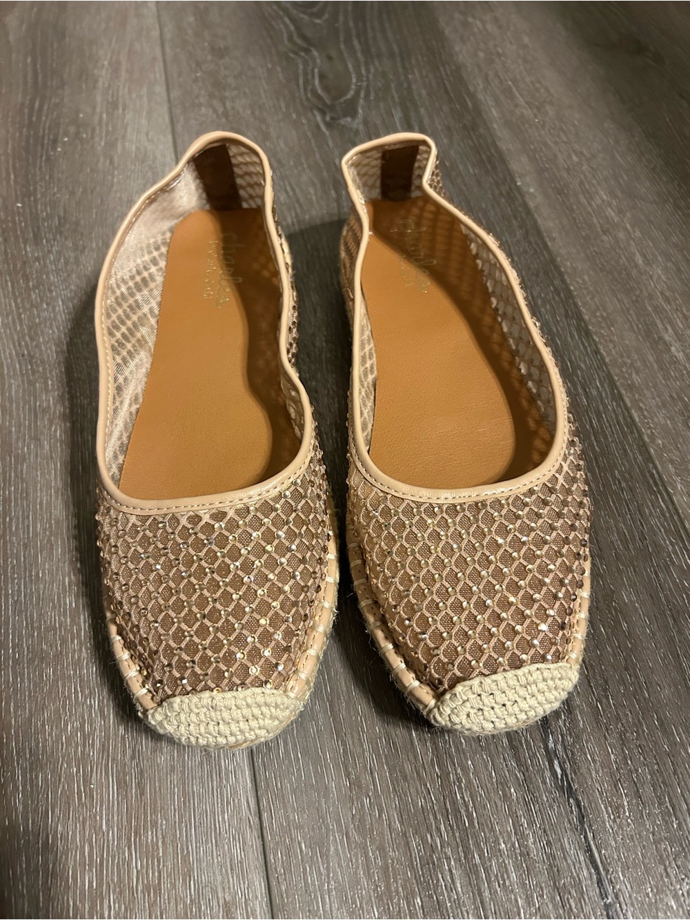 Charles By Charles David Nude Mesh Espadrille Flat - Picture 2 of 6